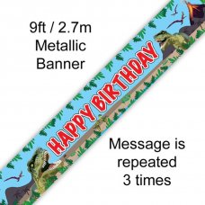 Jurassic Dinosaur Happy Birthday Banner Pack 1