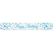 Sparkling Fizz Blue Happy Birthday Banner Pack 1