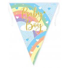 Pastel Rainbow Boy Holographic Bunting Pack 1