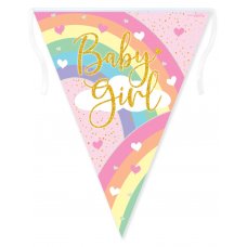 Pastel Rainbow Girl Holographic Bunting Pack 1