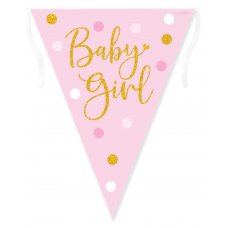 Sparkling Baby Girl Dots Holographic Bunting Pack 1