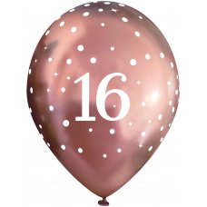 Balloons 11inch Chrome RG Sparkling Fizz 16 Pack 6