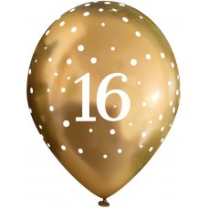 Balloons 11inch Chrome GOLD Sparkling Fizz 16 Pack 6