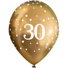 Balloons 11inch Chrome GOLD Sparkling Fizz 30 Pack 6