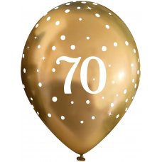 Balloons 11inch Chrome GOLD Sparkling Fizz 70 Pack 6