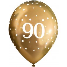 Balloons 11inch Chrome GOLD Sparkling Fizz 90 Pack 6