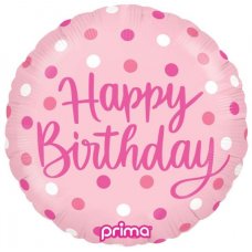 18 Inch Birthday Pink Dots Pack 1