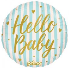 18 Inch Hello Baby Blue Stripes Pack 1