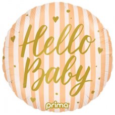 18 Inch Hello Baby Peach Stripes Pack 1