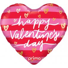 18 Inch Valentine Pink & Red Stripes - Heart Pack 1