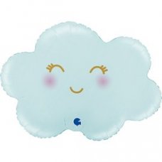 30inch Cloud Satin Pastel Blue Shape P1